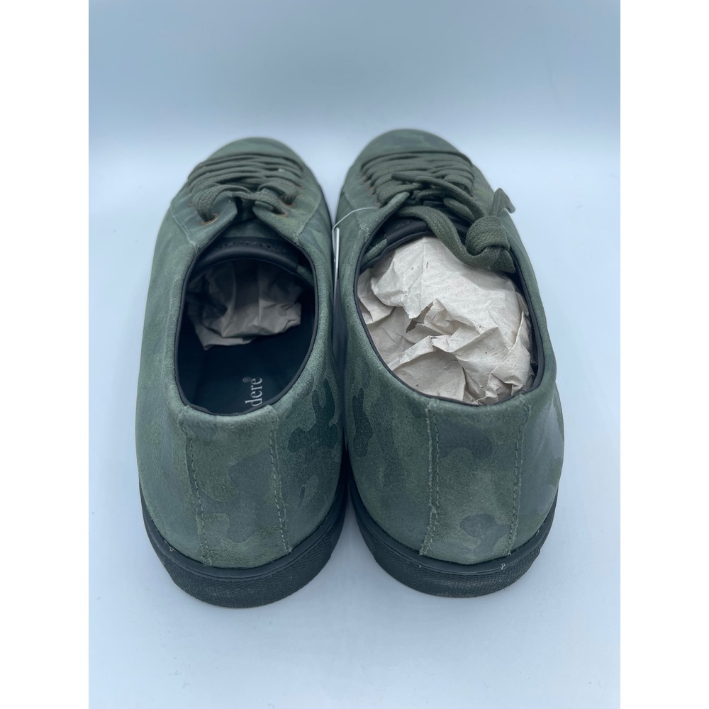 Belvedere Oliver Mens 11.5 D Green Camo Suede Low Top Sneakers Made in Brazil - Picture 4 of 8